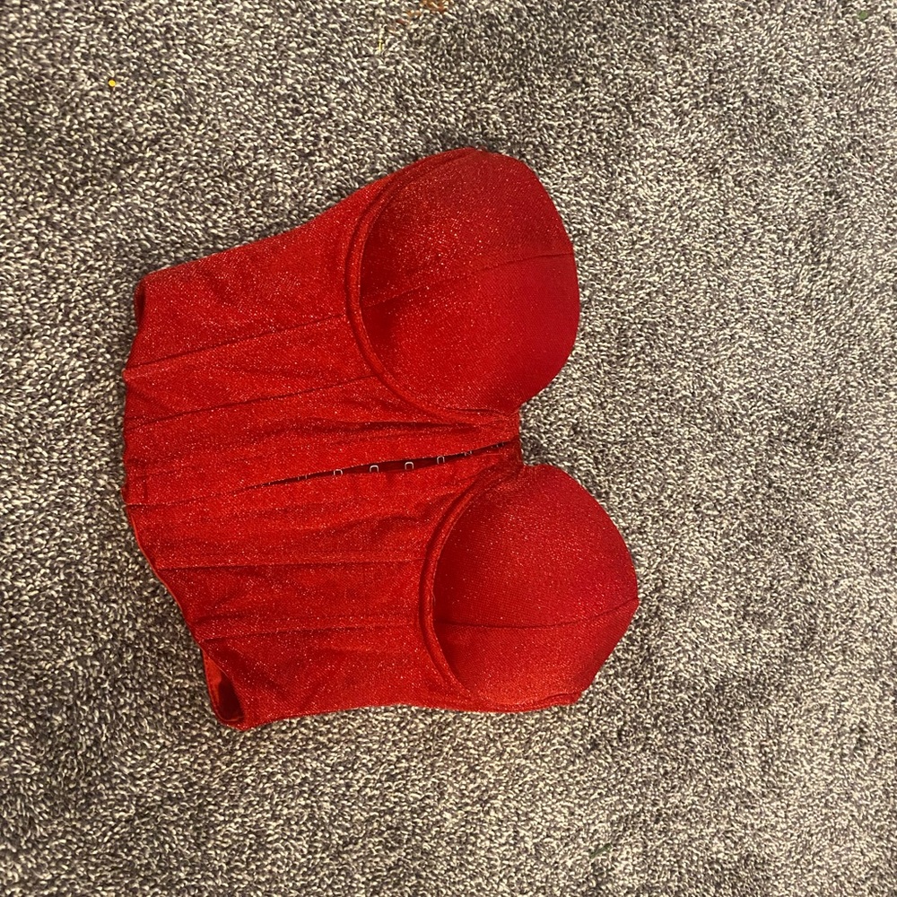 Windsor sparkly red corset top